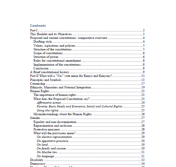 Yash Ghai's Analysis of Kenya's 2010 proposed constitution