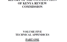 Volume V (Part 1): Report of the Constitution of the Kenya Review Commission