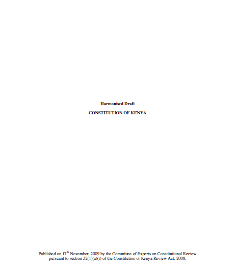 Revised harmonized draft constitution